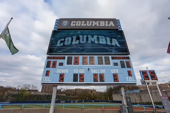 Columbia scoreboard at Wien Stadium